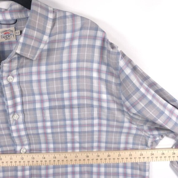 FAHERTY Plaid Long Sleeve‎ Shirt Cotton Lyocell Blend Style MWF2003 Size XL - Picture 5 of 10